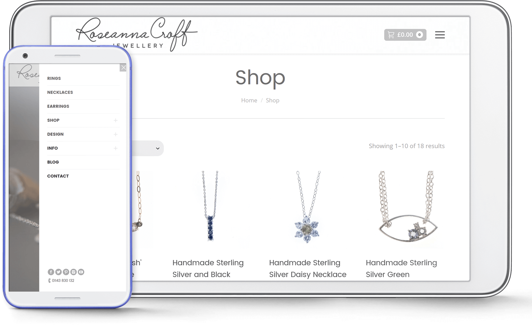 Roseanna Croft Jewellery screenshot mobile